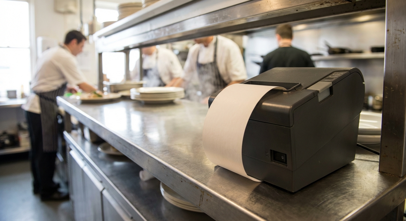 Tšekiprinter teenindusjaamas