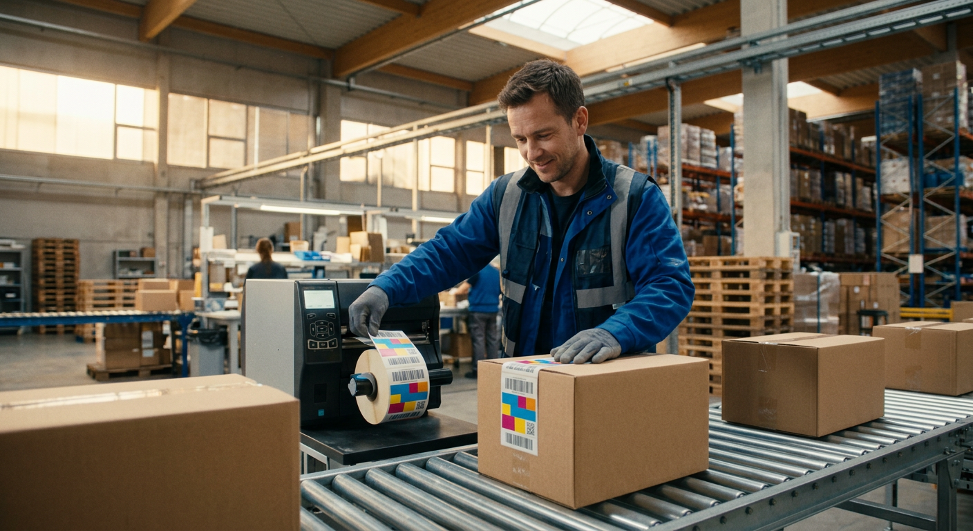 etiketi paigaldus laos